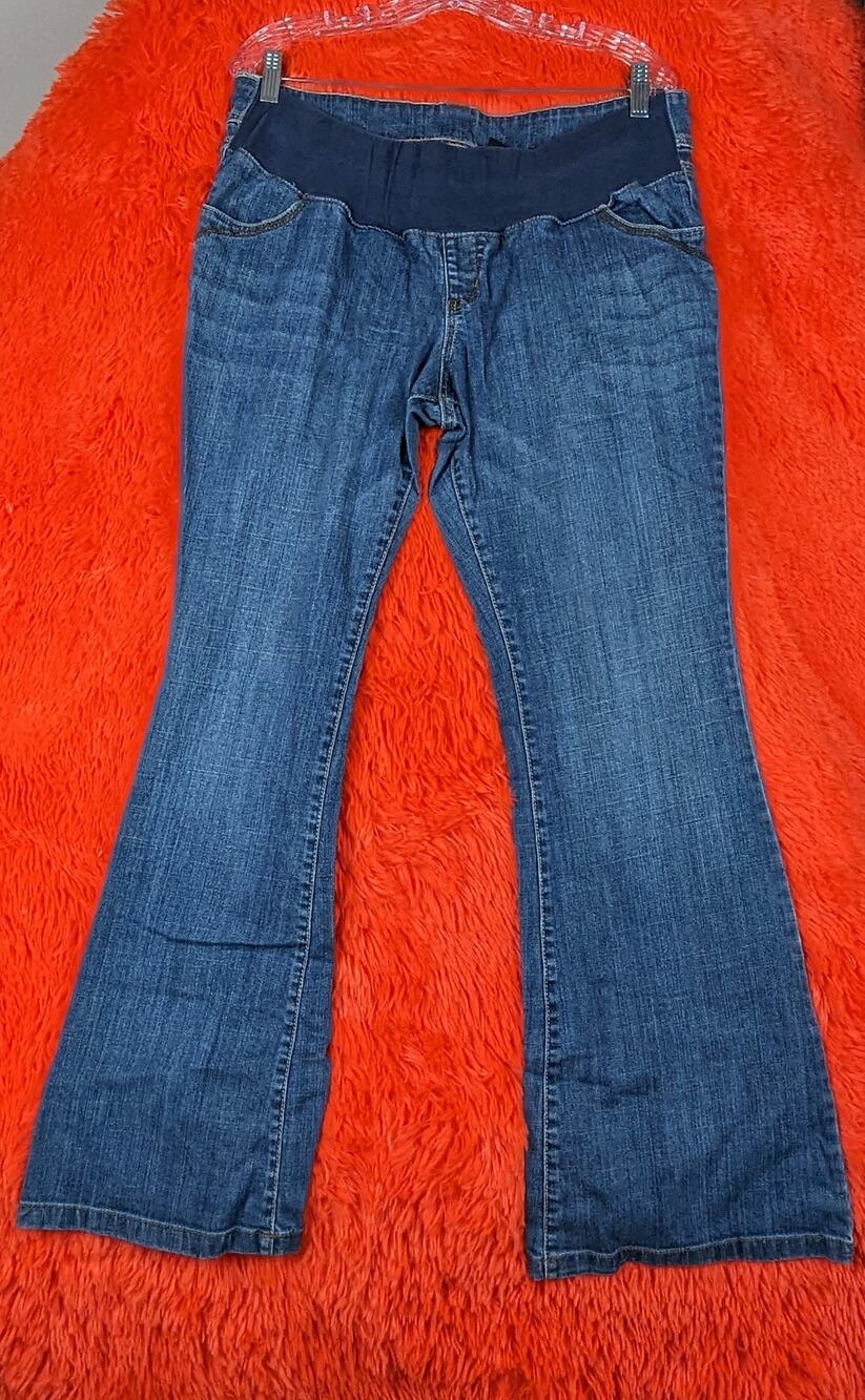 A.N.A. Maternity Below The Belly Pregnancy Flare Leg Denim Jeans L